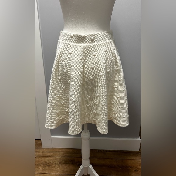Disney Mickey Mouse Ivory A Line textured size S skirt - Picture 5 of 9